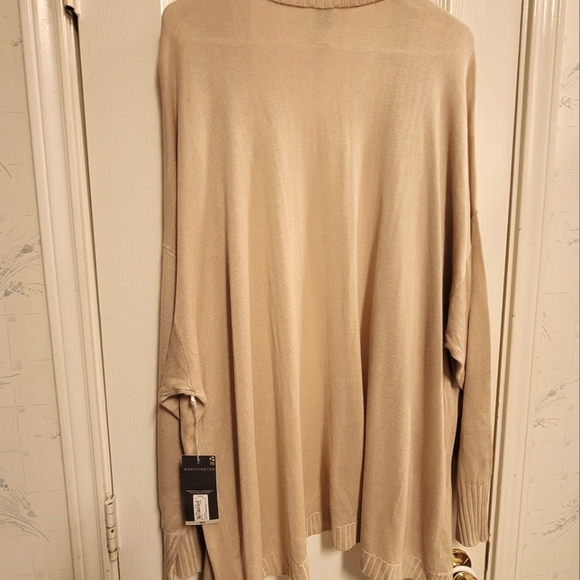 Women's Worthington Light-Khaki Color Cardigan, 3X NWT - Picture 2 of 7